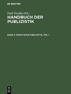 cover image of Praktische Publizistik, Teil 1